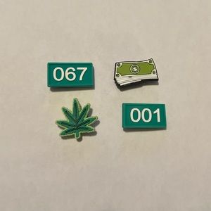 4 pack Bud & Money Shoe Charms for Crocs